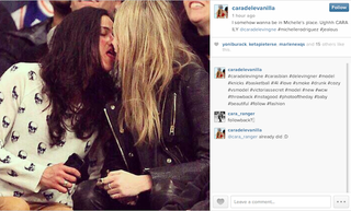 Illustration for article titled Michelle Rodriguez Got Drunk, Made Out With A Model At The Knicks Game